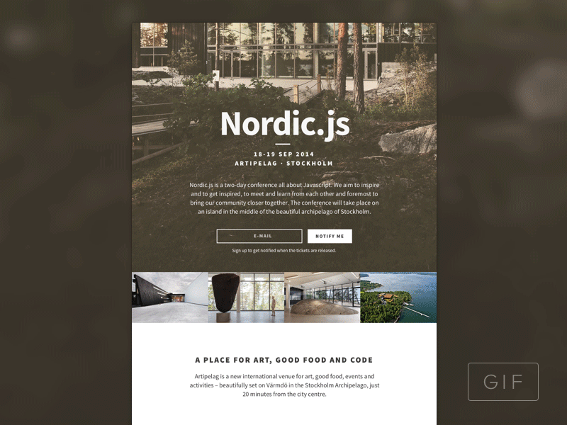 Nordic.js | JavaScript Conference in Stockhom 18-19 September conference event landing landing page layout responsive web web design webdesign website