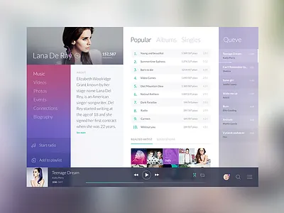Social music app app flat music player