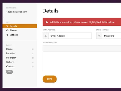 edit site modal form modal real estate ui
