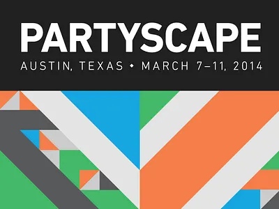 Partyscape app geometric illustration splash screen sxsw triangles