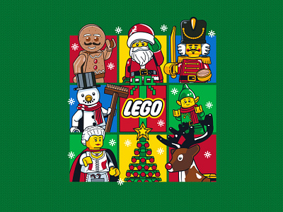 Lego Holiday - Holiday Blocks christmas design elf frosty holiday holidays illustration kids kids entertainment lego legos nutcracker rudolf santa shirt toddler toys