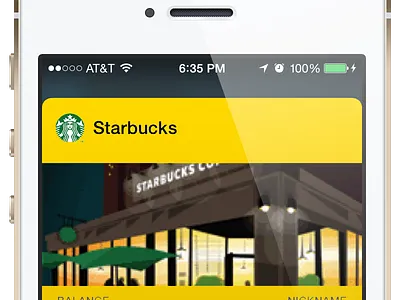 Starbucks Gold Passbook Mockup 7 card flat gold ios passbook starbucks