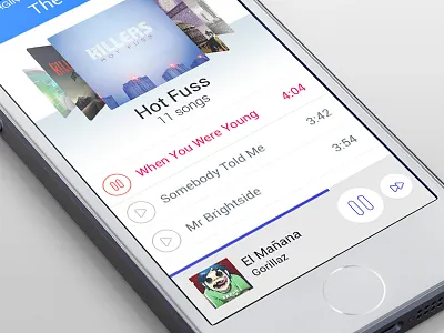 Music App Concept 2 icon ios 7 ios 7 app ios7 iphone itunes music music app play stop video