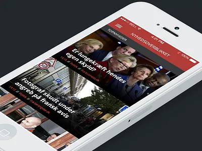 News app app flat image instant news photo simple typography ui