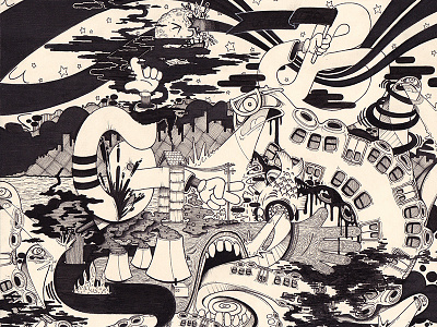 Mental Landscape illustration micron