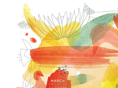 March Wallpaper calendar flowers illustration march red spring wallpaper yellow