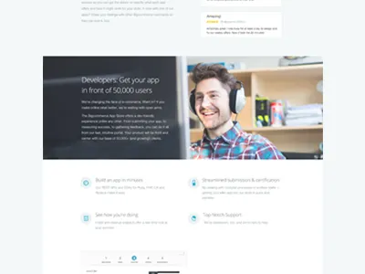 Single Click Apps Landing page for Bigcommerce branding landing page ui website