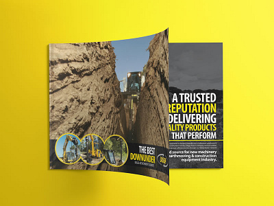 Digga Corporate Brochure Design australia black booklet brochure catalogue construction digga engineering layout machinery print yellow
