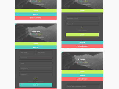 UI Login Concept for iConnect android app clean concept icon iconnect intersensus ios login minimal ui