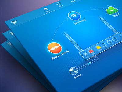 Another Concept another concept falt icon rooter settings ui
