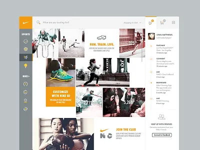 Nike UI / UX app app design clean ui design flat ui india nike nike app ui ux user interface ux
