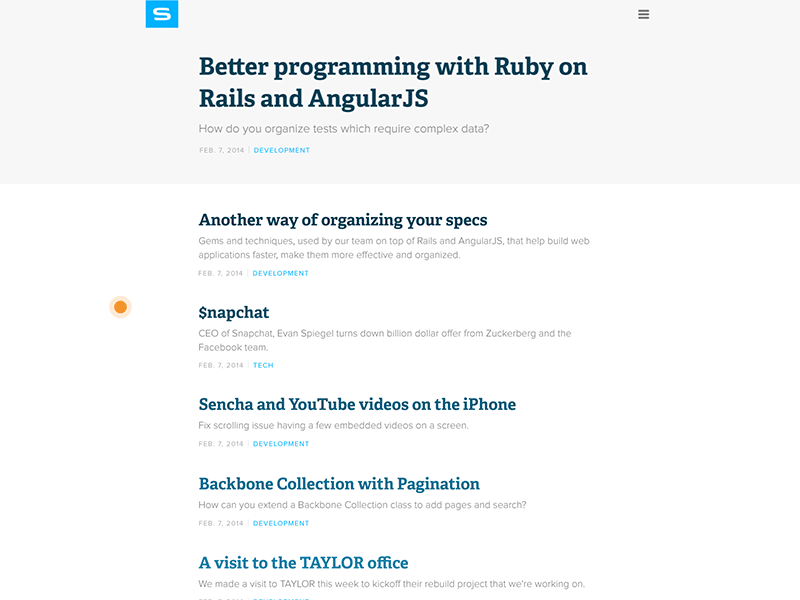 Slate Blog after effects animation blog motion prototype ui