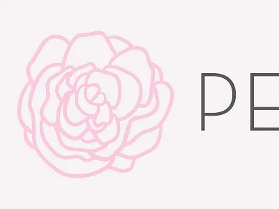 Peyton Riley Logo brand branding custom flower illustration logo peony