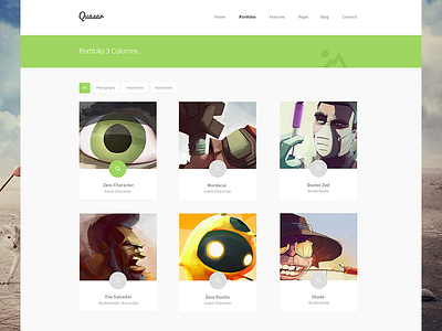 2. Portfolio Service colors columns dribbble flat interface photo portfolio psd sketch template ui web