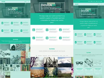 Cleanse template clean green modern portfolio template