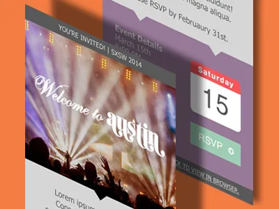 Hello Dribbble! Free Email Template design email event flat html marketing mobile psd template web web design webdesign