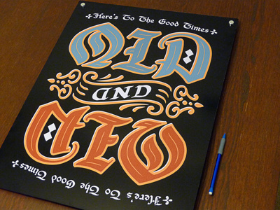 OLD AND NEW AMBIGRAM ambigram calligraphy lettering script typography