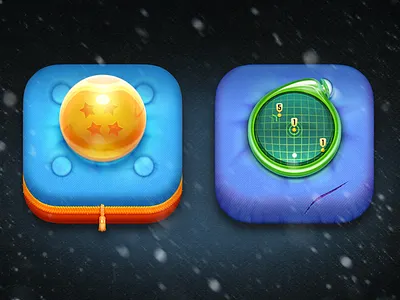 Dragon ball Icons app blue dragon ball fabric icon icons illustration ios purple radar snow yellow