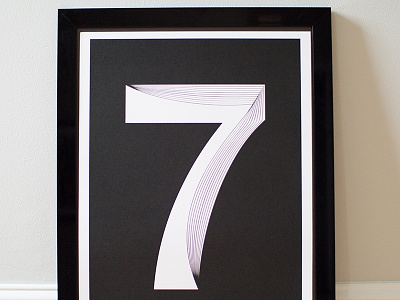 Seven poster 7 number poster print seven