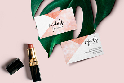 Makeup Artist Business Card business card business card design clean minimalistic template