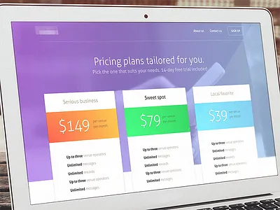 Choose your destiny berlin flat ios landing minimal plan plans pricing pricing plan pricing table web