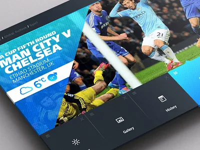 Weather Dashboard / Global Outlook / Sport 2 app dashboard flat football gradient manchester photoshop sport ui uk ux weather
