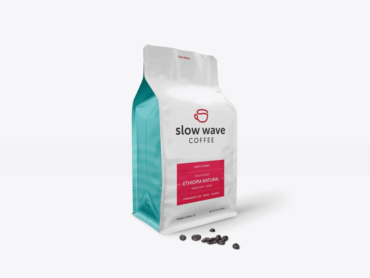 Slow Wave Coffee barista beans branding cafe coffee identity logo minimal packaging roast roaster slow wave