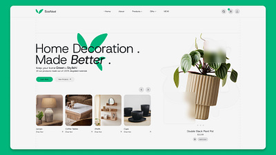 EcoNest - UI/UX Landing Page Design branding eco landing page modern ui ui uiux ux visual identity webdesign