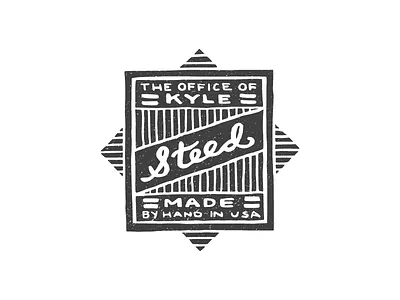 The Office of Kyle Steed hand drawn just for fun experiment lettering seal stamp
