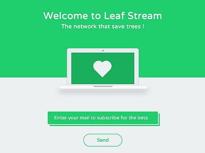 Leaf Stream css flat green html landing landingpage trees uidesign