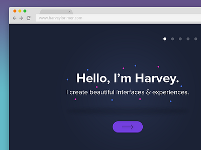 Personal Site WIP colour design flat i love proxima nova personal web design website