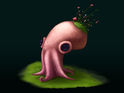 Octopus's Gardern beatles creature flowers garden nature octopus sea
