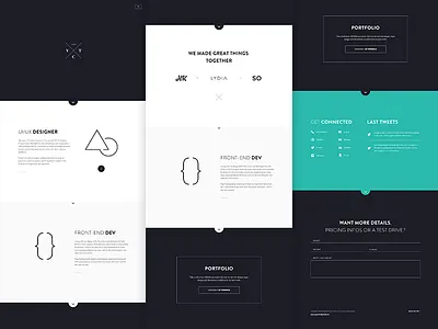 Personal website blue clean contact form flat flat design france green home homepage minimal responsive webdesign