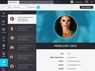 Intraboom Contact contact social intranet platform