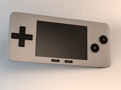 Apple Gameboy 3d apple apple gameboy c4d cinema4d gameboy nintendo