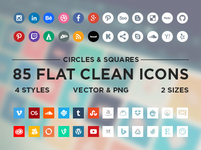 Flat Minimalistic Social Icons facebook flat flat icons icon icons instagram minimal minimalistic social social icons twitter vector