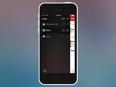 Listview from ListBook blurred ios ipad iphone noidentity todo todo app