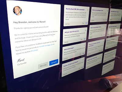 Marvel onboarding - Product Tour modal onboarding tooltip tour ui ux web welcome