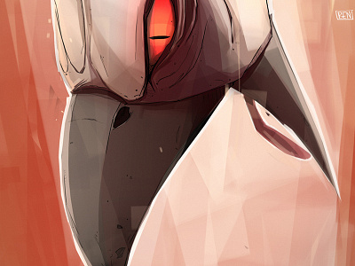 Bloodwing bird borderlands digital illustration red