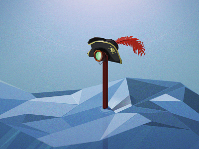 Yarr!!! low poly pirate submarine vector