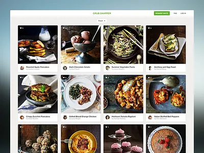 Grub Snapper 2.0 cards clean flat food minimal