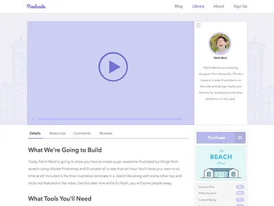 Pixelcasts Video Page design monthly pixelcasts screencasts subscription video