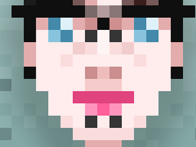 Pixel Portrait illustration photoshop pixel portrait retro