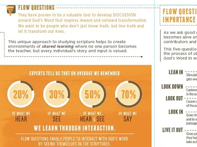 Ten: Flow question information trifold brochure grid infographic information questions trifold