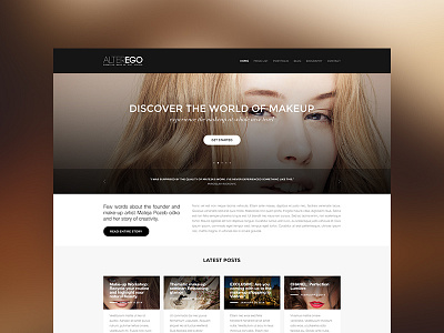 AlterEGO homepage article blog flat minimalistic modern scroll slovenia ui ux web