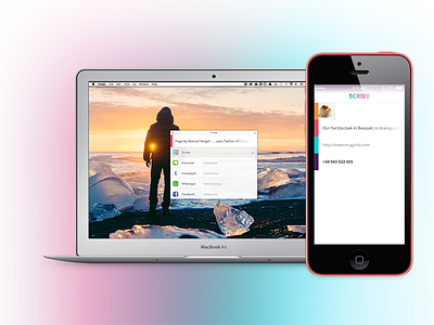 Scribe Version 1.1.0 animation branding flat homepage ios iphone retine ui ux web webdesign website