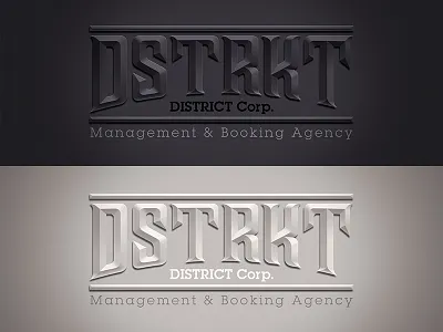 DSTRKT - District Corp. black district dune dunedzn gang letter lettering logo logotype typo typography white