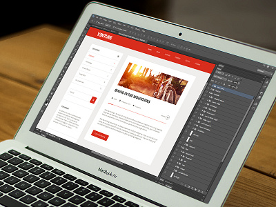 Venture Preview adventure blog outdoor photoshop portfolio surf themeforest ui web design wordpress