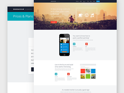 Endeavour HTML Template blog endeavour html template portfolio priceplans responsive