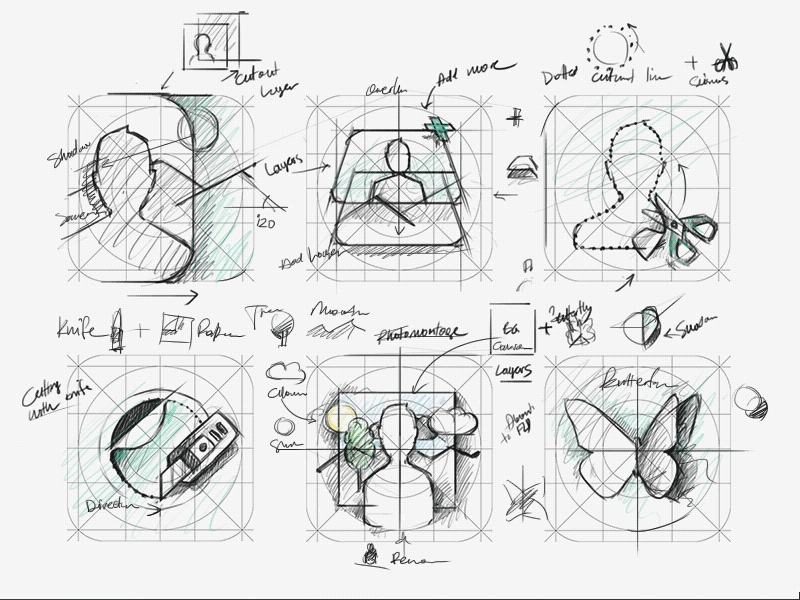Juxtaposer Icon apple drawing icon illustration ios iphone juxtaposer pencil sketch vector